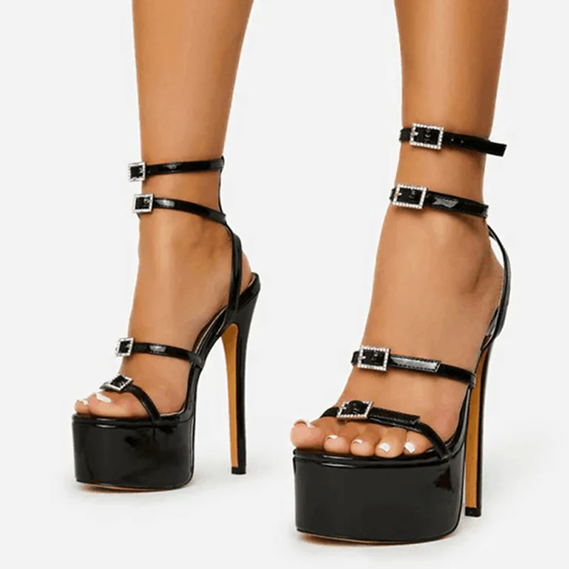 4 Buckles Platform Heels - Image 3