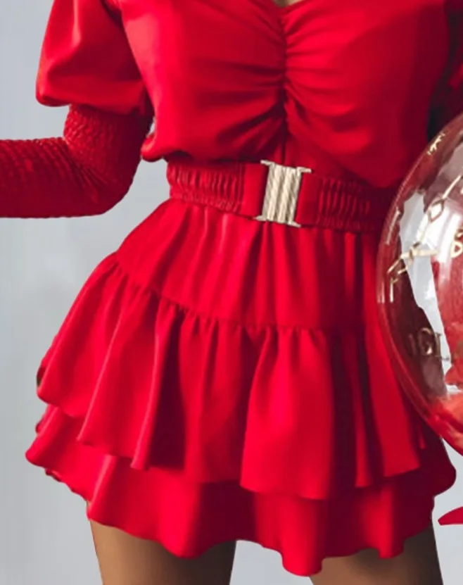 Off The Shoulder Long Sleeves Dress - Image 4