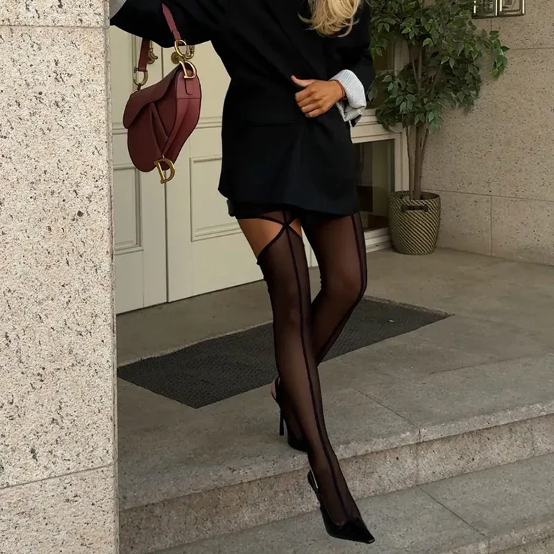 Black cut-out tights - Image 2