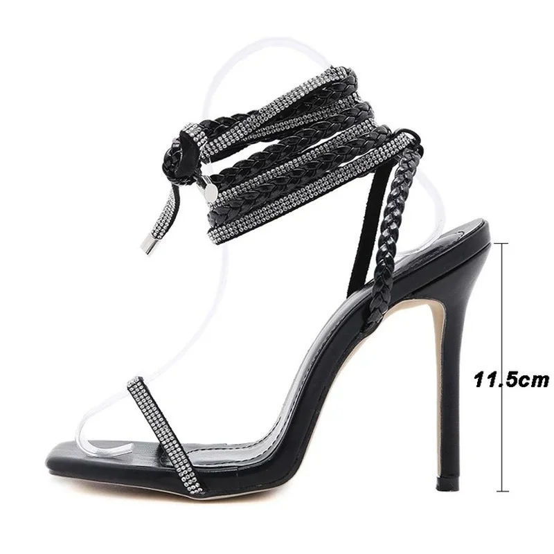 Crystal Open Toe Heels - Image 13