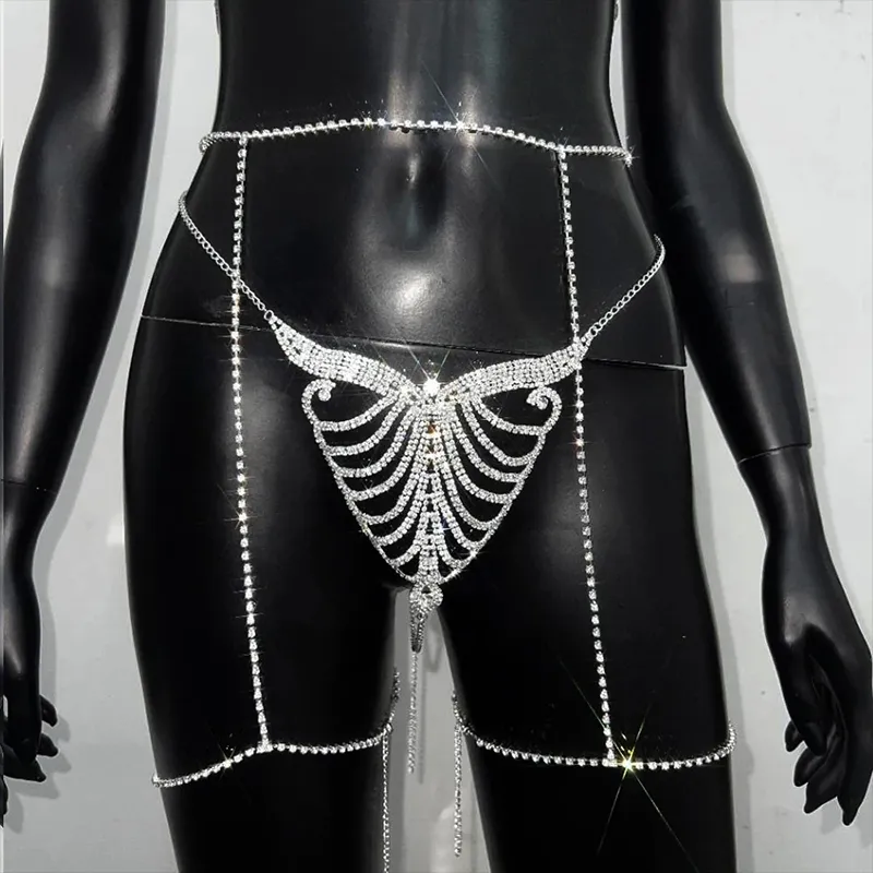 Diamond thong & garter set - Image 2