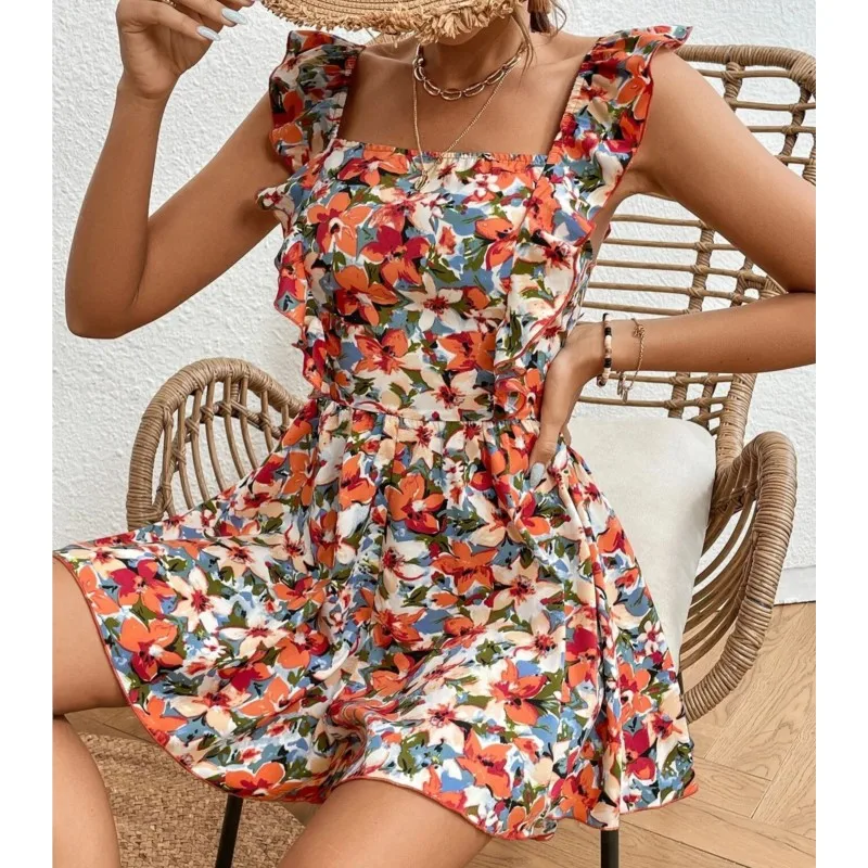 Backless Floral Jumpsuit - Image 4