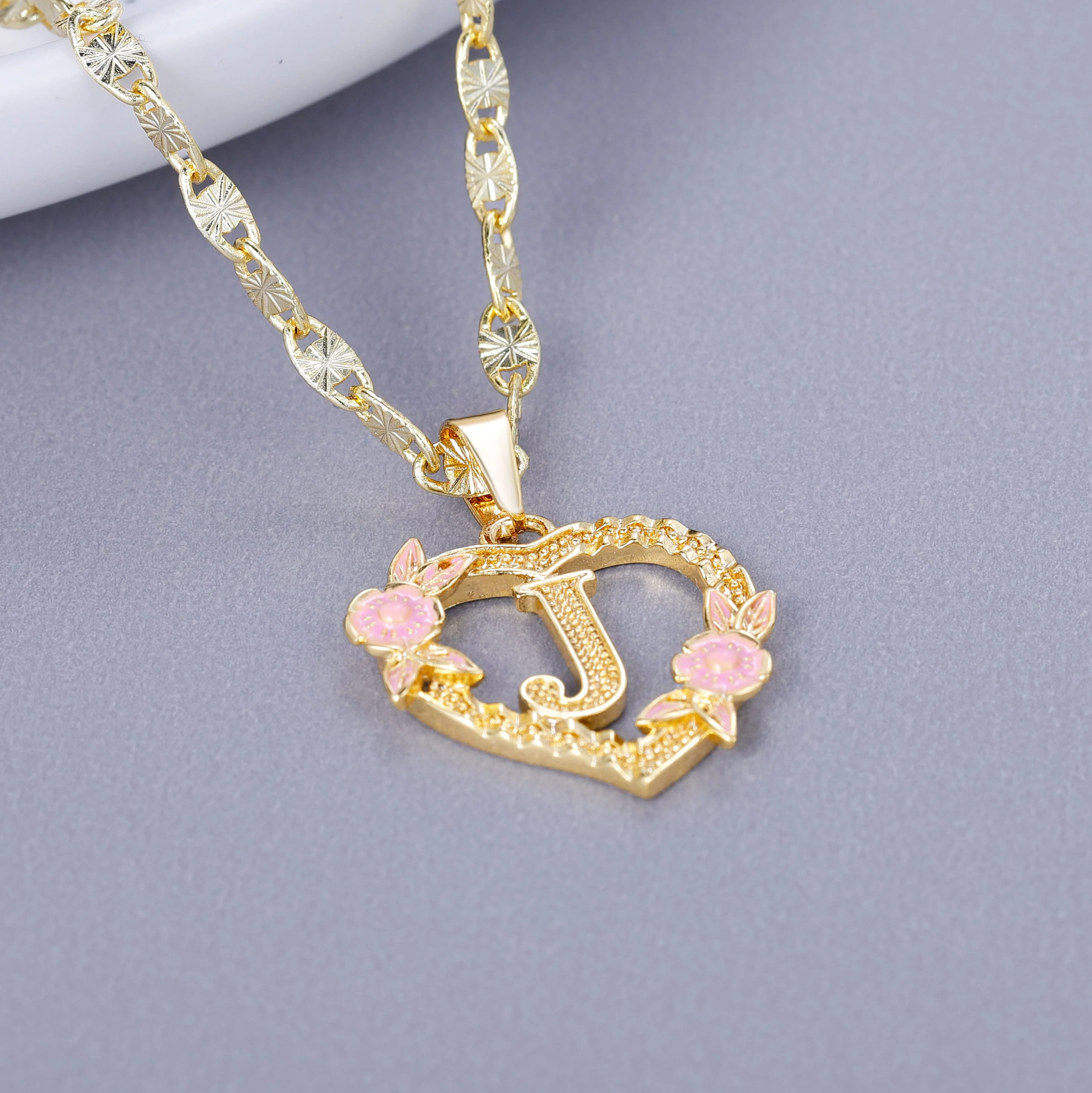 Initial & Flower Necklace - Image 10