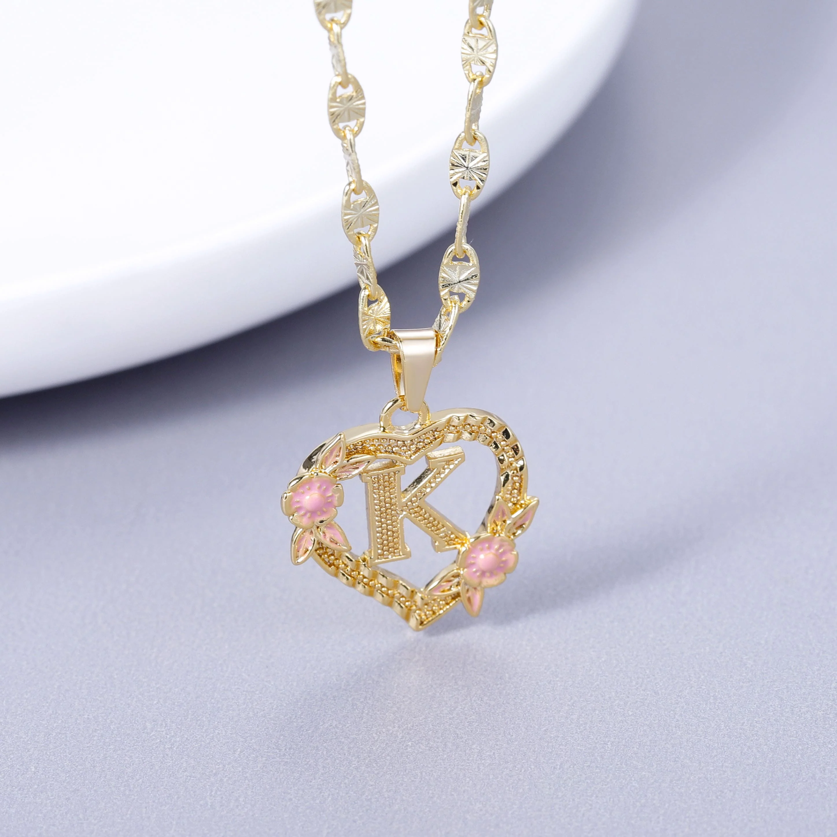Initial & Flower Necklace - Image 11