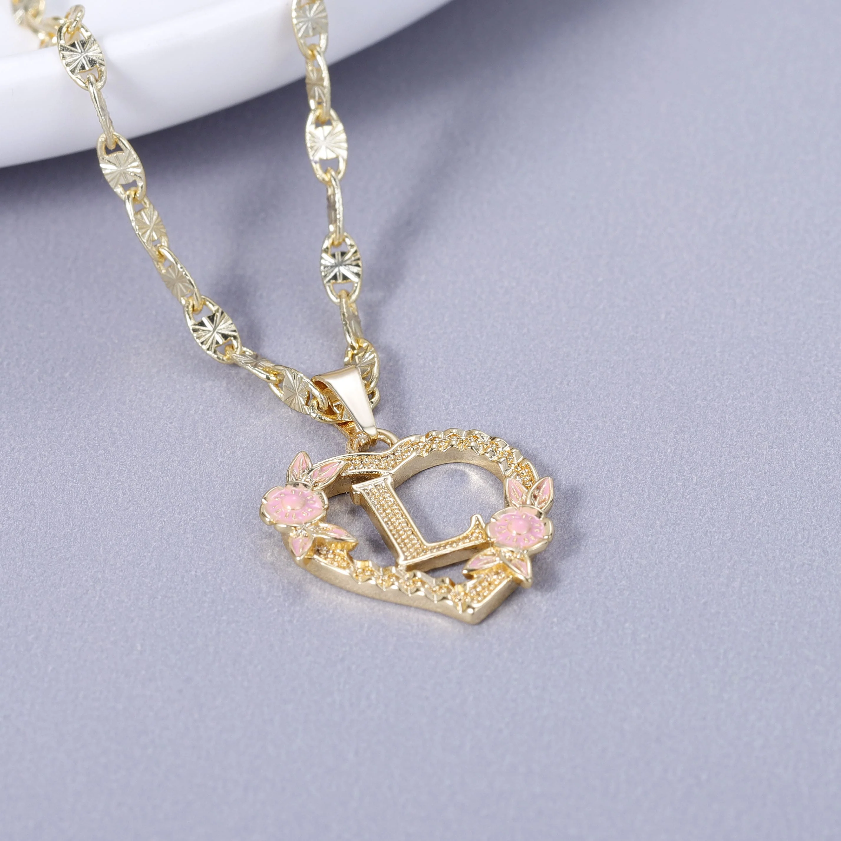 Initial & Flower Necklace - Image 12