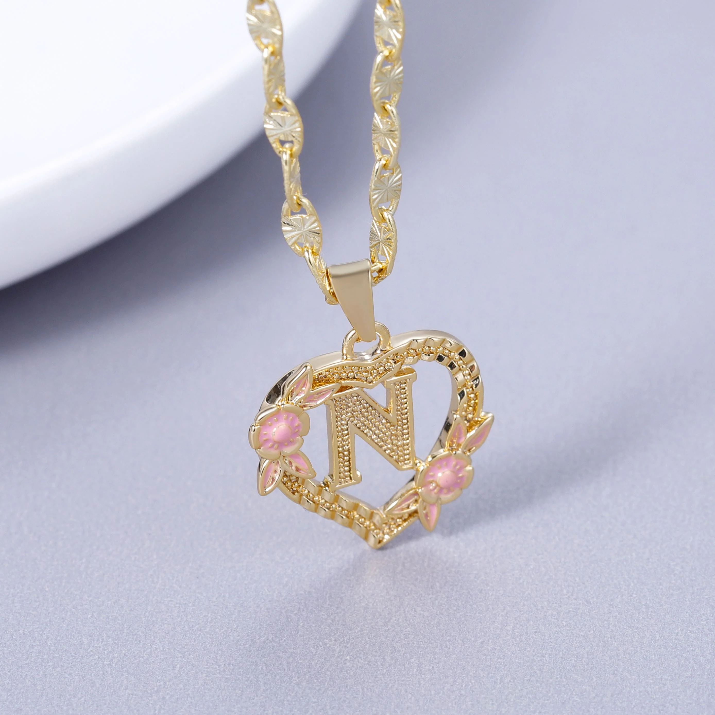 Initial & Flower Necklace - Image 14