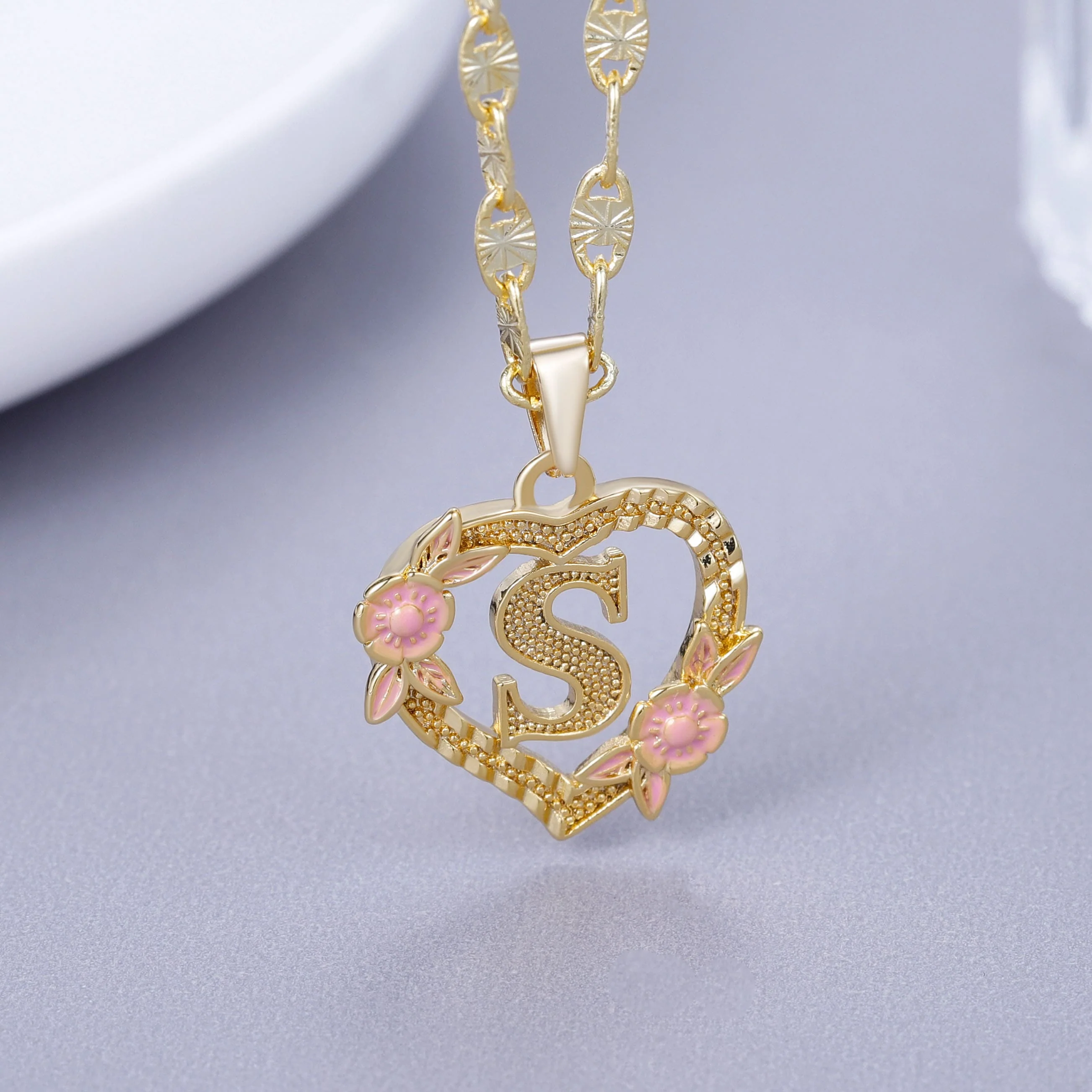 Initial & Flower Necklace - Image 18