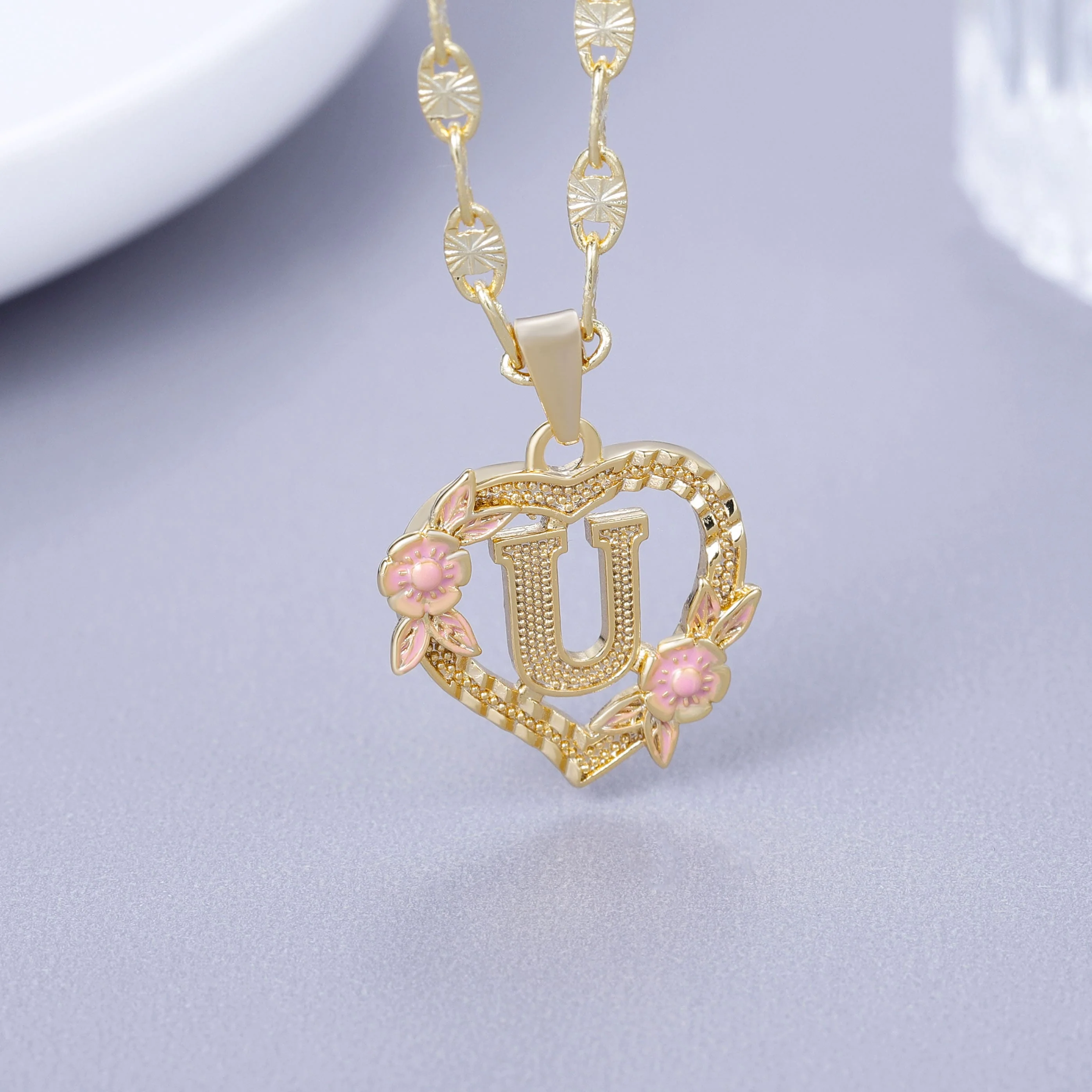 Initial & Flower Necklace - Image 20