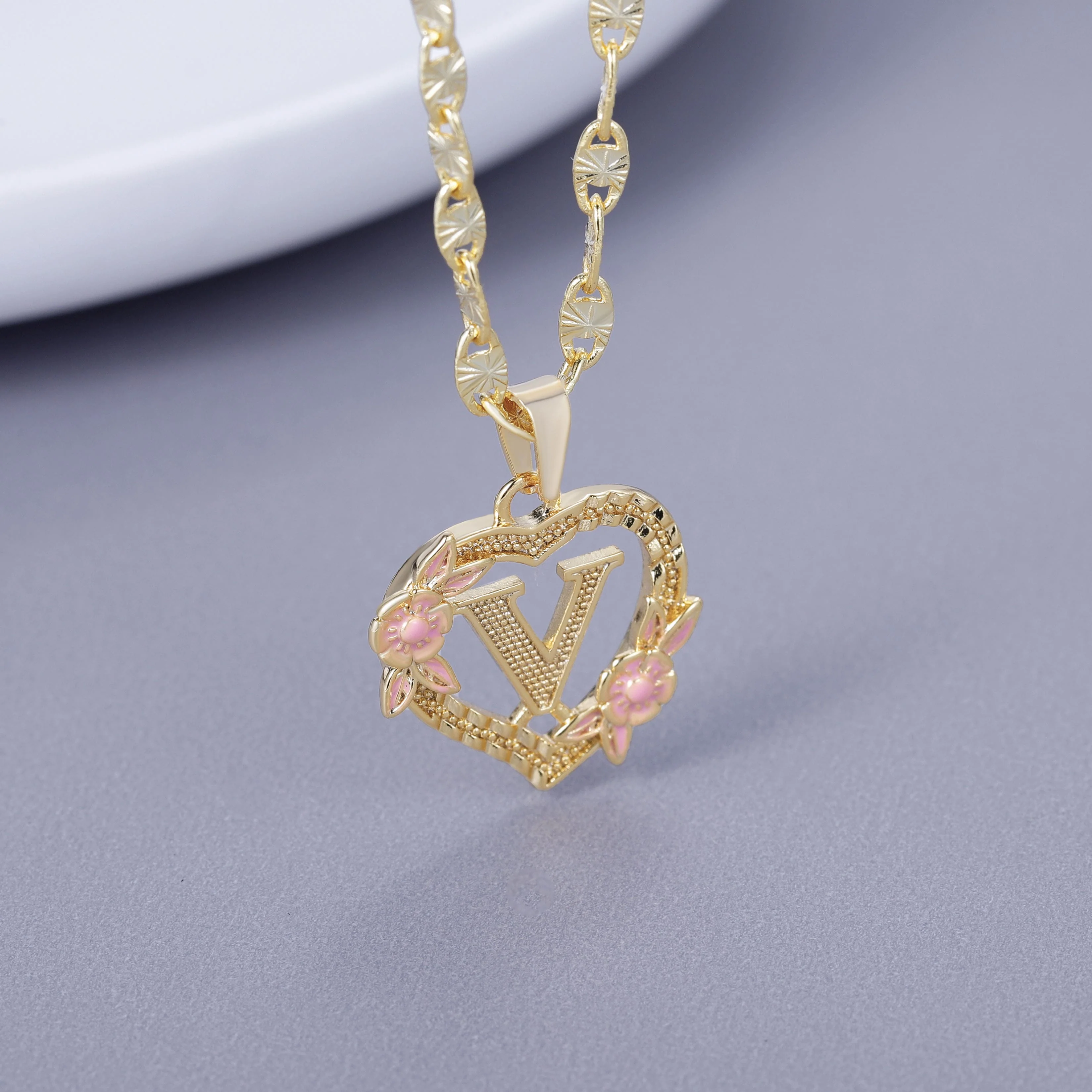 Initial & Flower Necklace - Image 21
