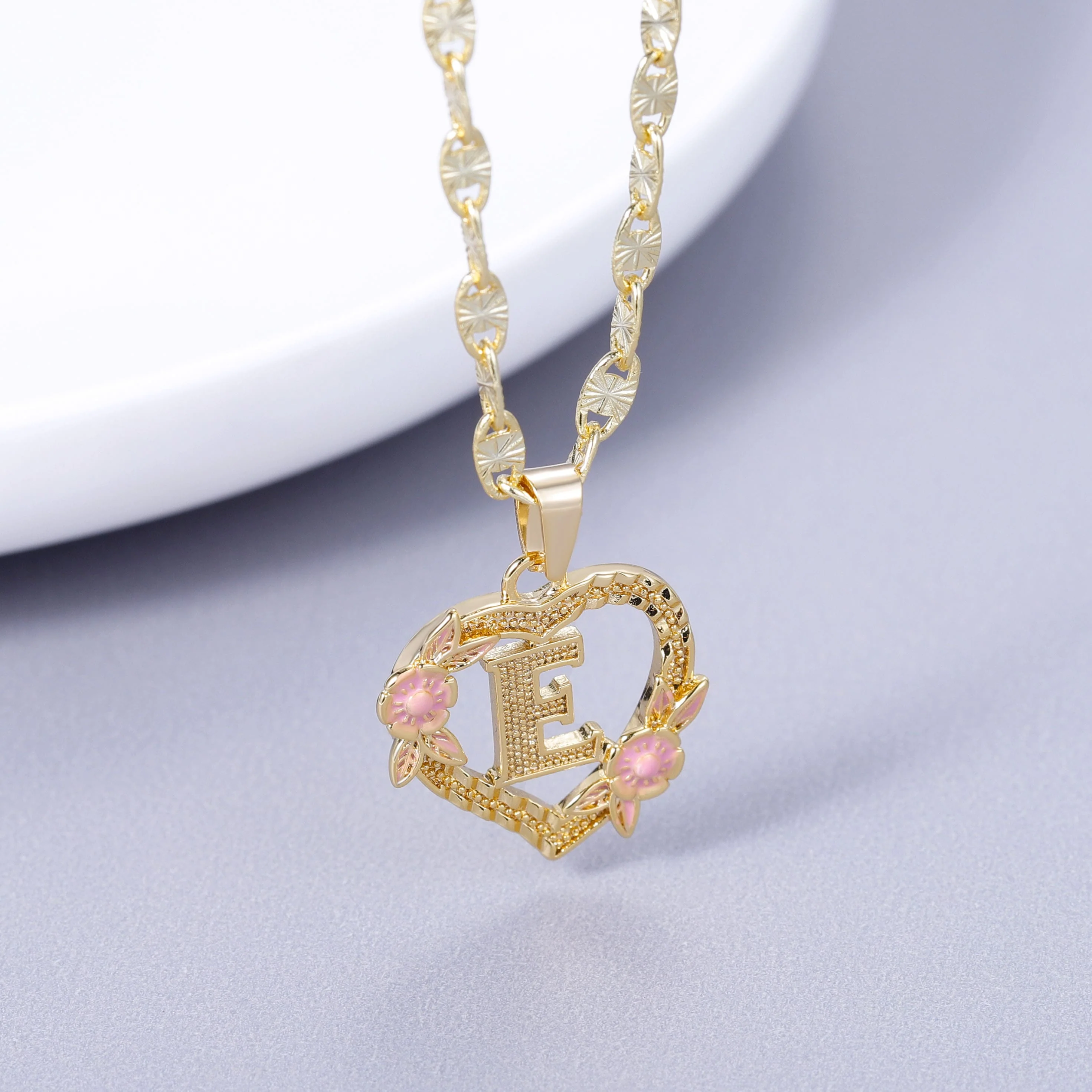Initial & Flower Necklace - Image 5