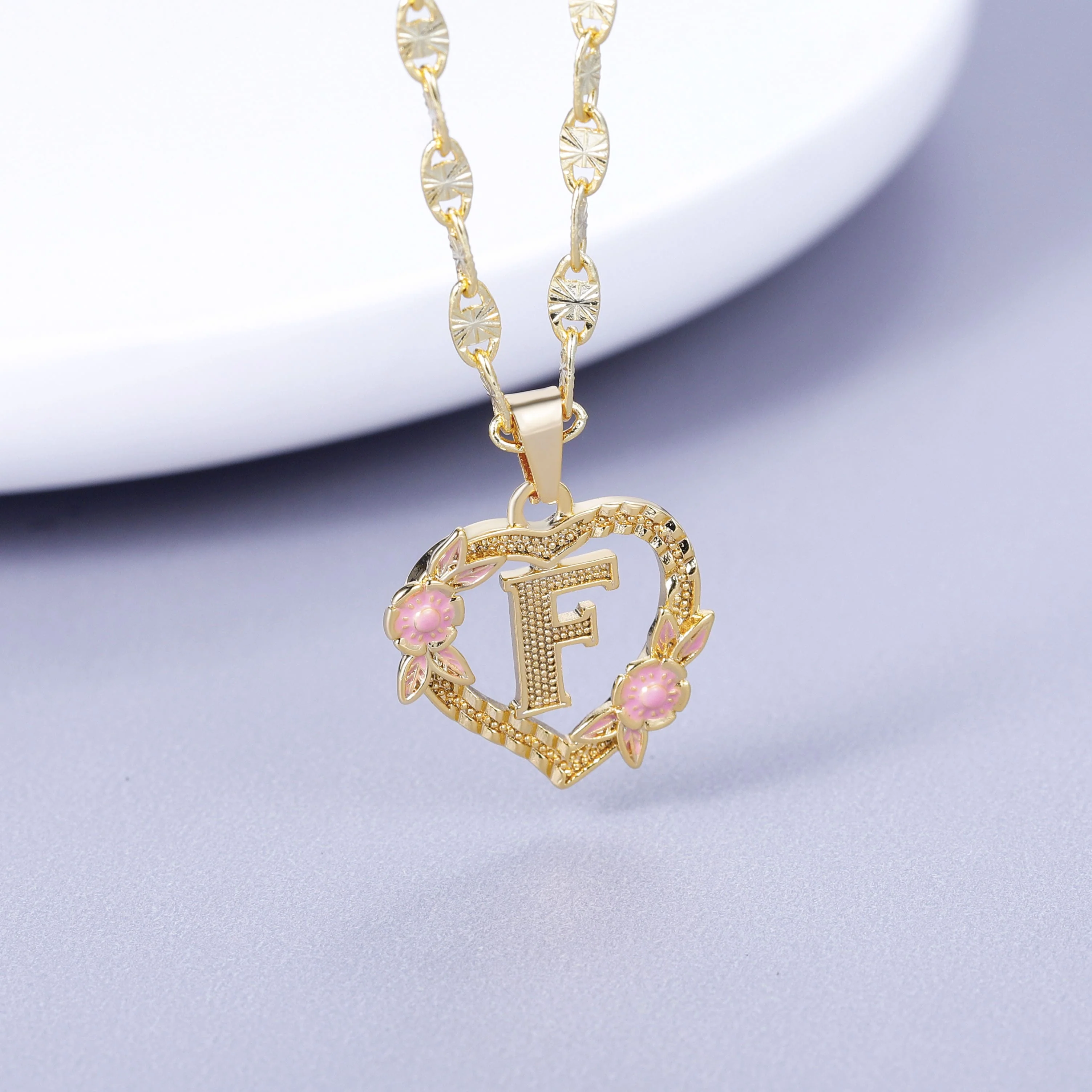 Initial & Flower Necklace - Image 6