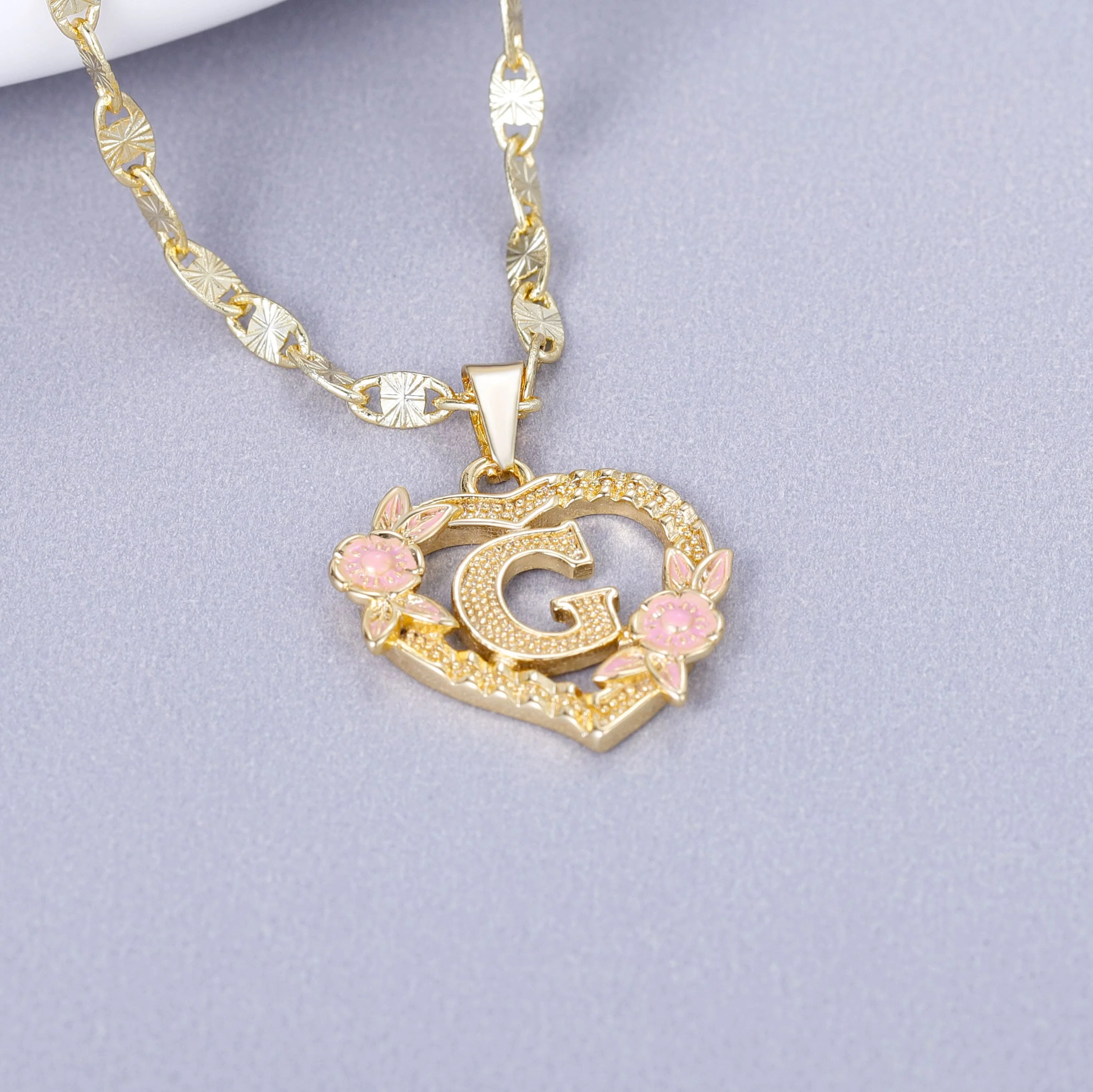 Initial & Flower Necklace - Image 7