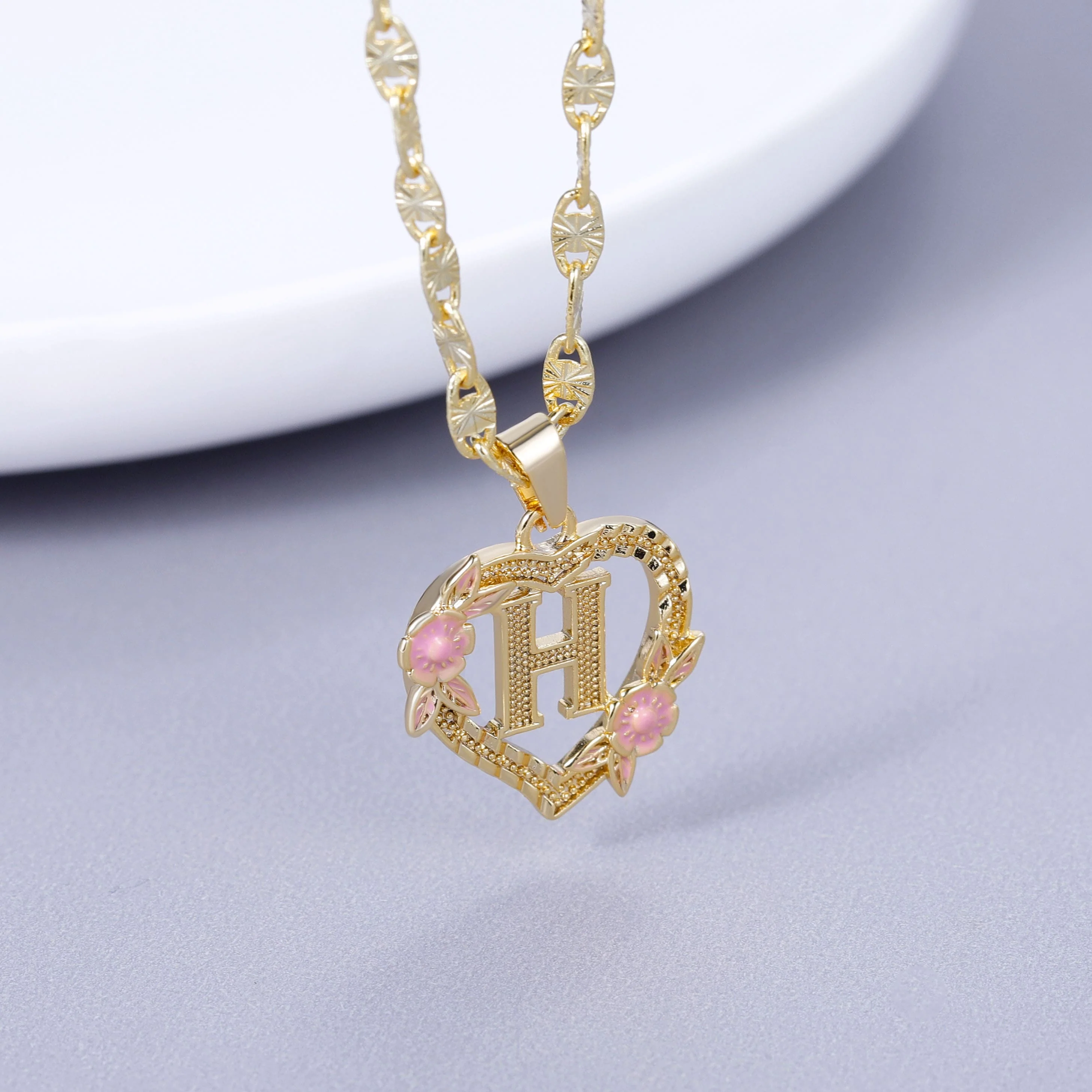 Initial & Flower Necklace - Image 8