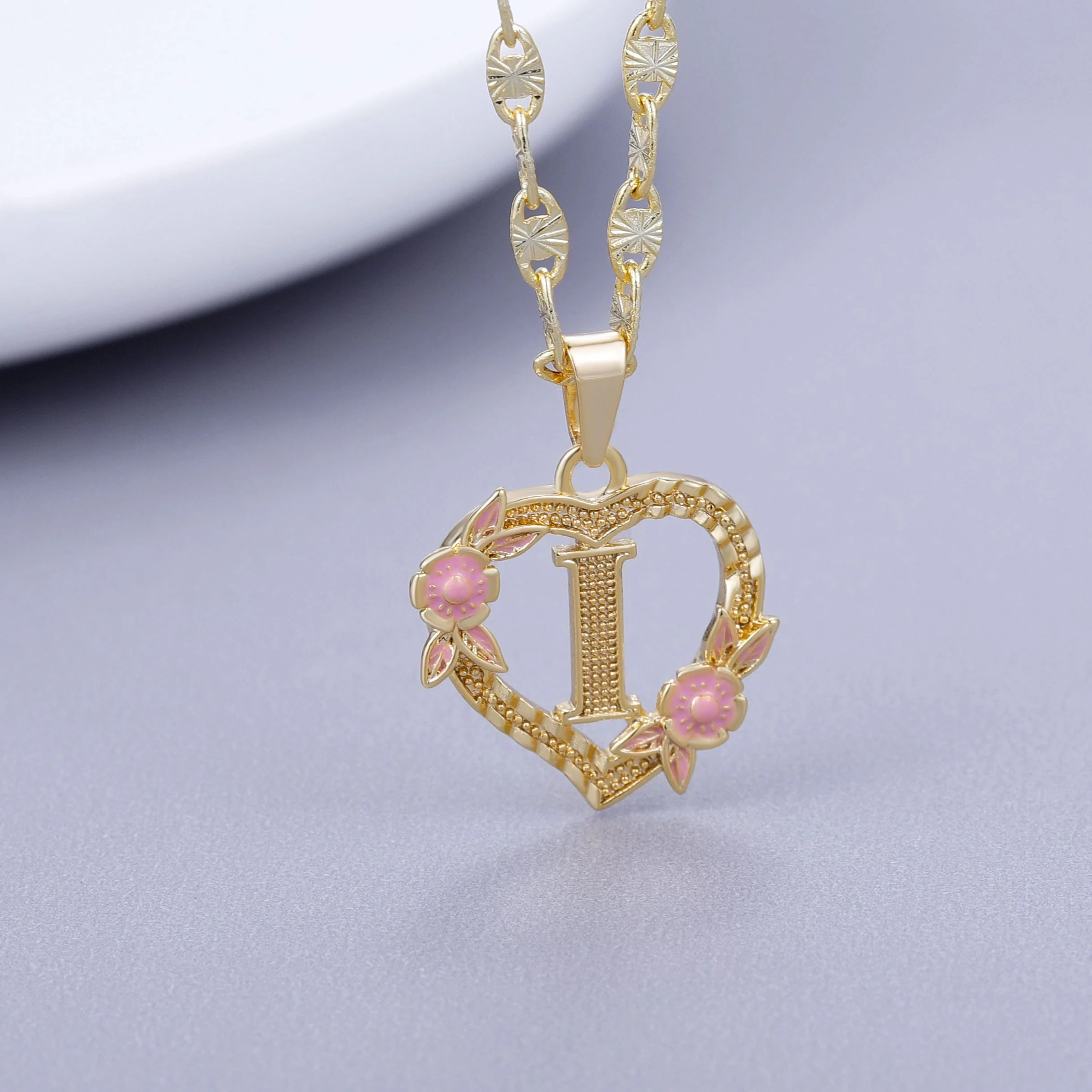 Initial & Flower Necklace - Image 9