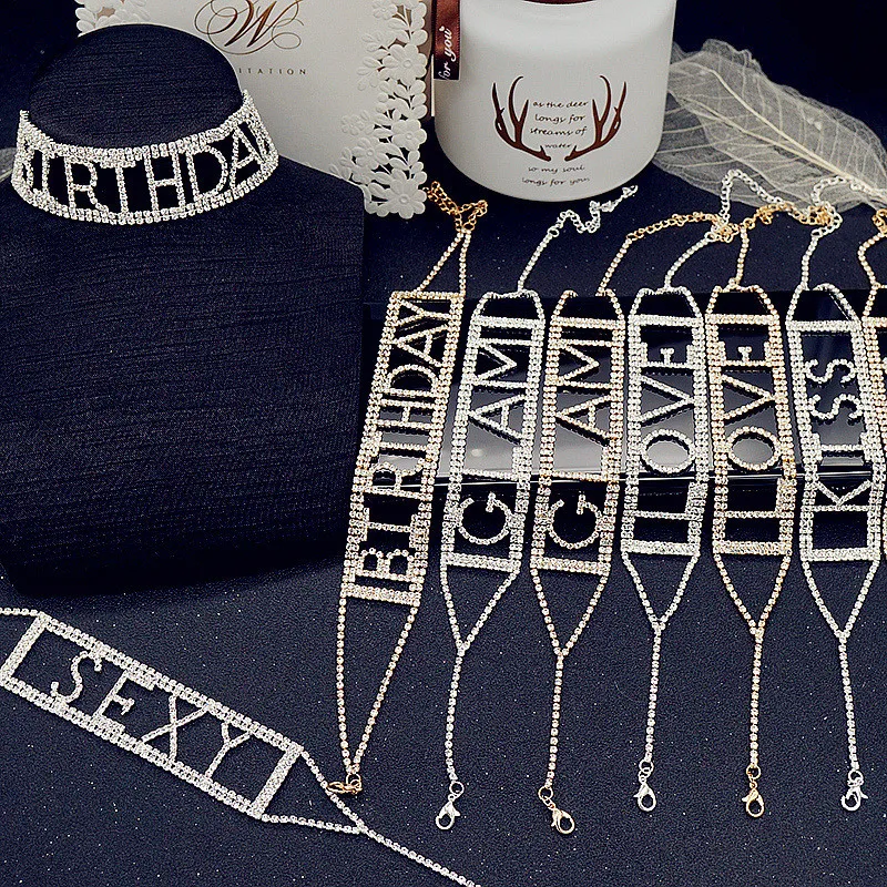 Rhinestones Choker