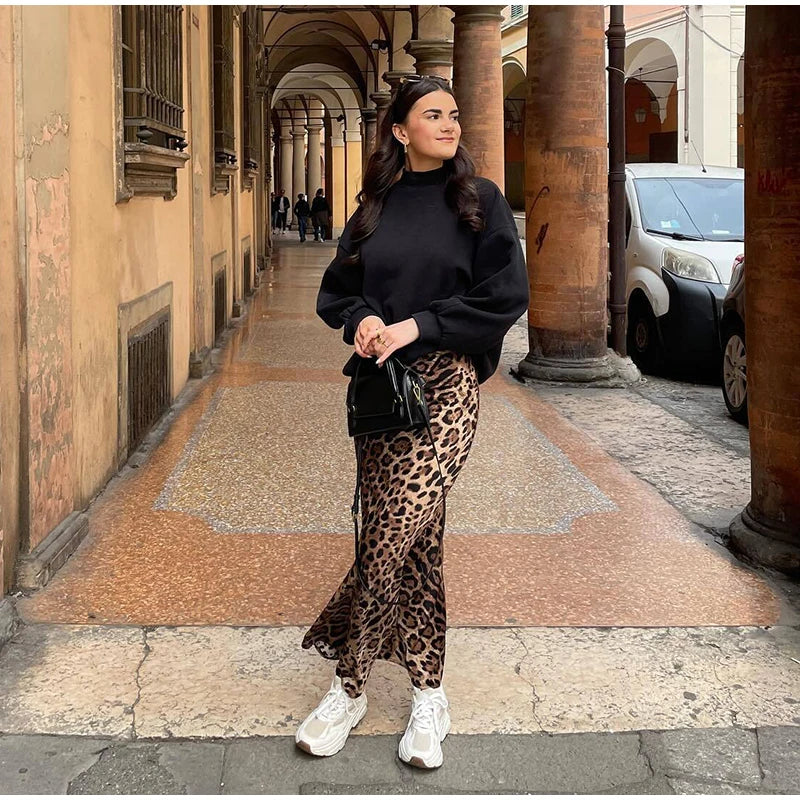 Leopard Print Long Skirt - Image 7