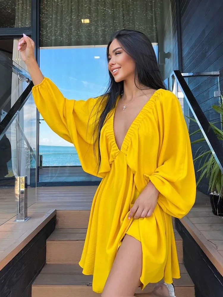 Long Sleeve Elastic Bands Dress - Image 3