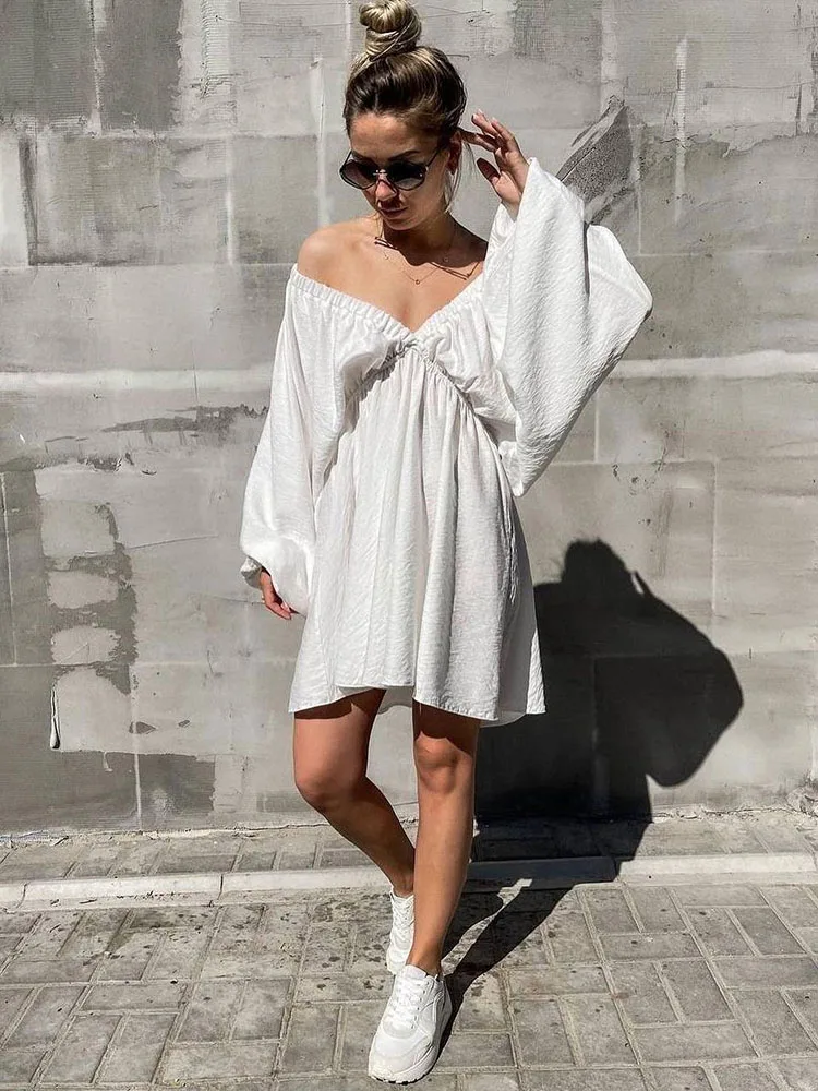 Long Sleeve Elastic Bands Dress - Image 4