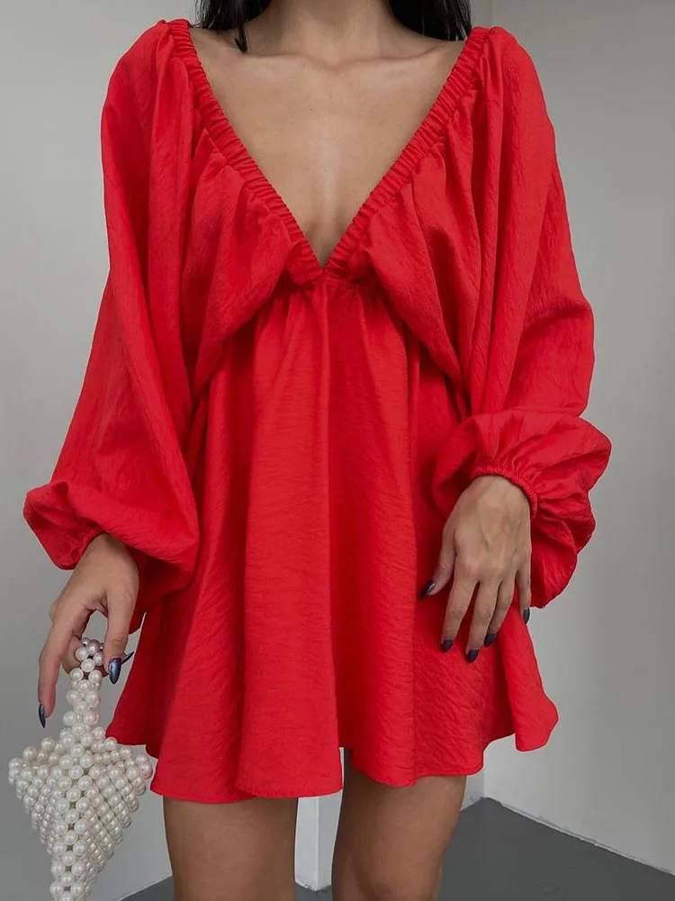 Long Sleeve Elastic Bands Dress - Image 9