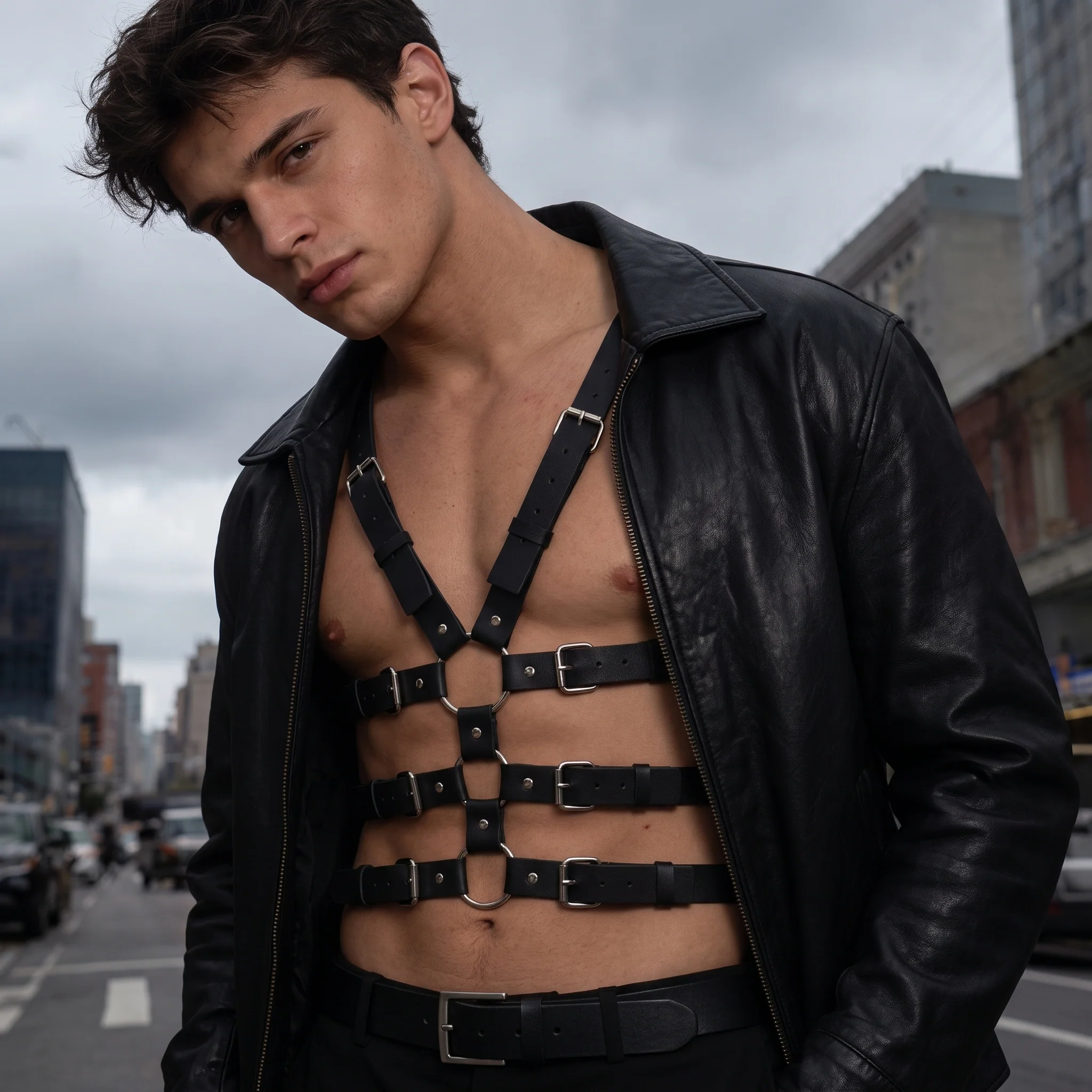 Male Multi Chest Harness