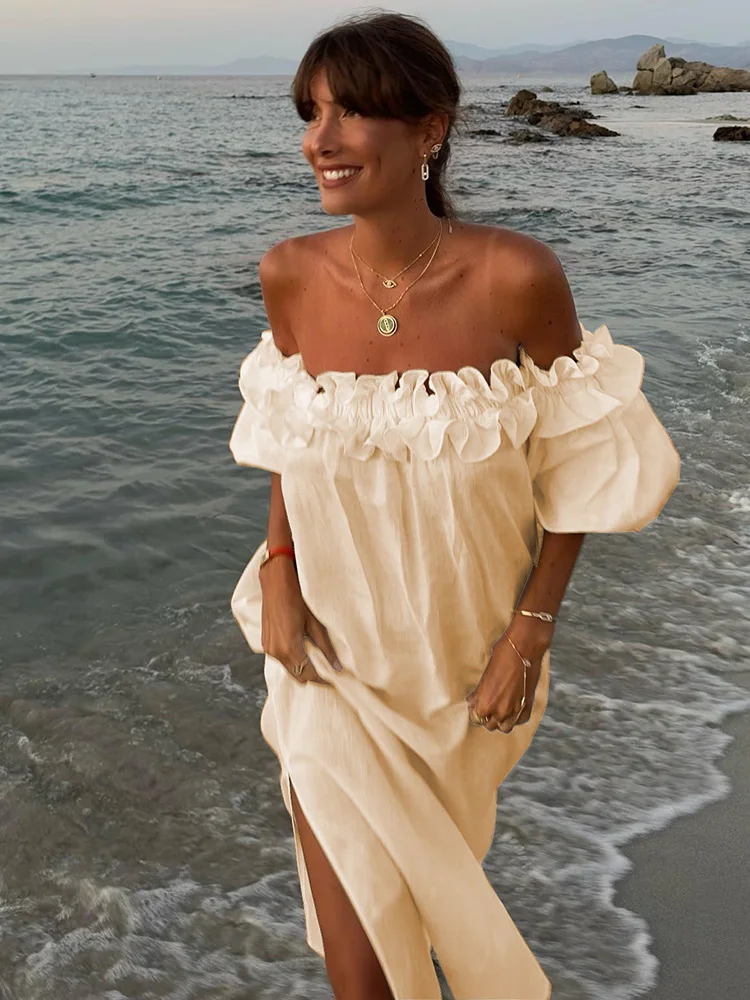 Off Shoulder Ruffles Dress - Image 2