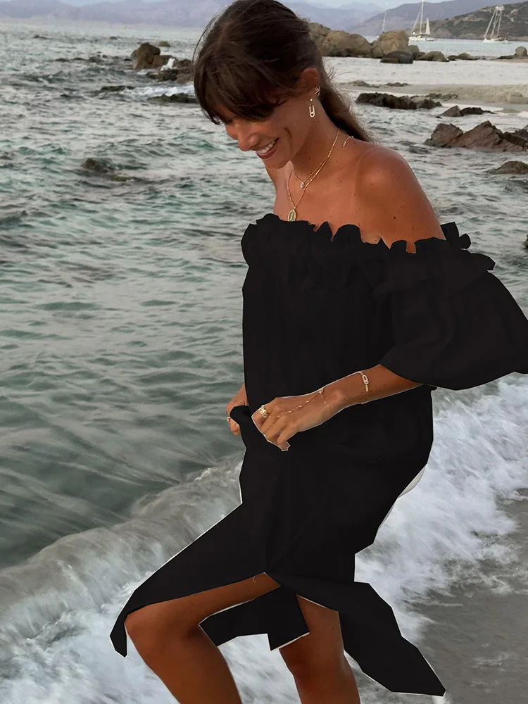 Off Shoulder Ruffles Dress - Image 3