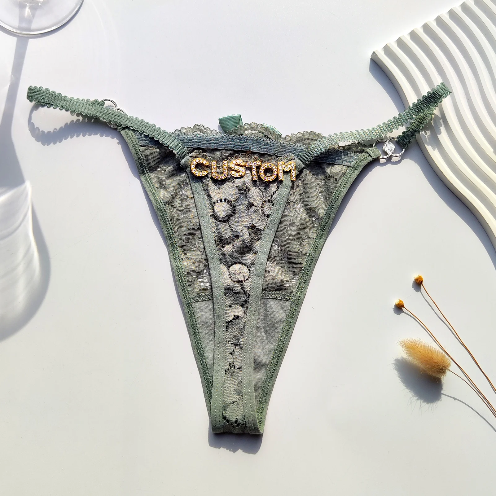 Personalized Lace Thong - Image 4