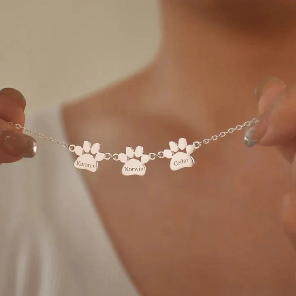Personalized Louna Paw Print Bracelet - Image 2