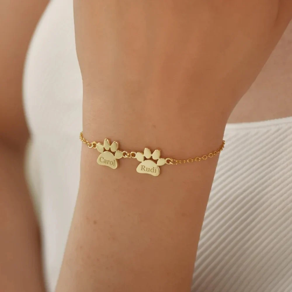 Personalized Louna Paw Print Bracelet - Image 5
