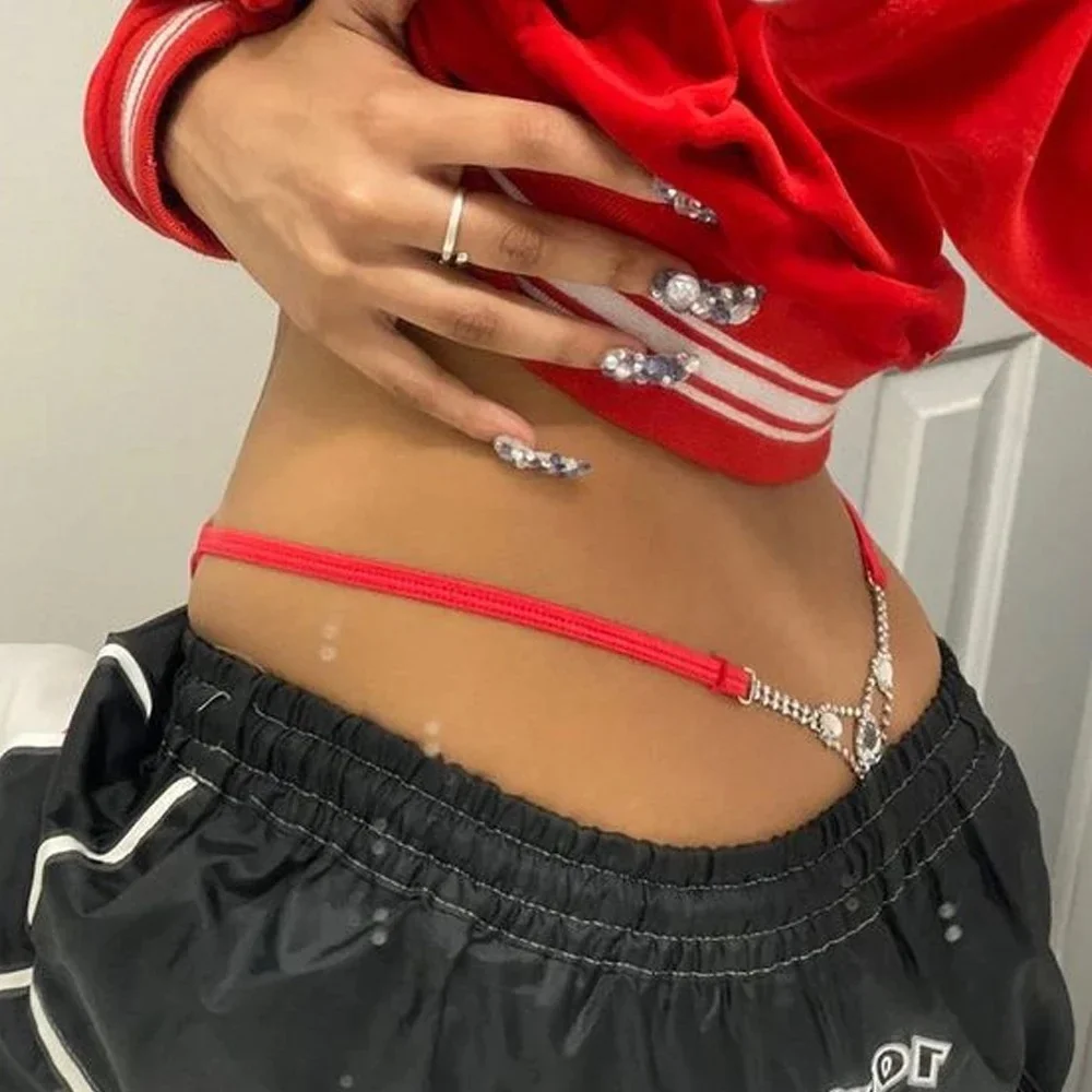 Rhinestones Thong