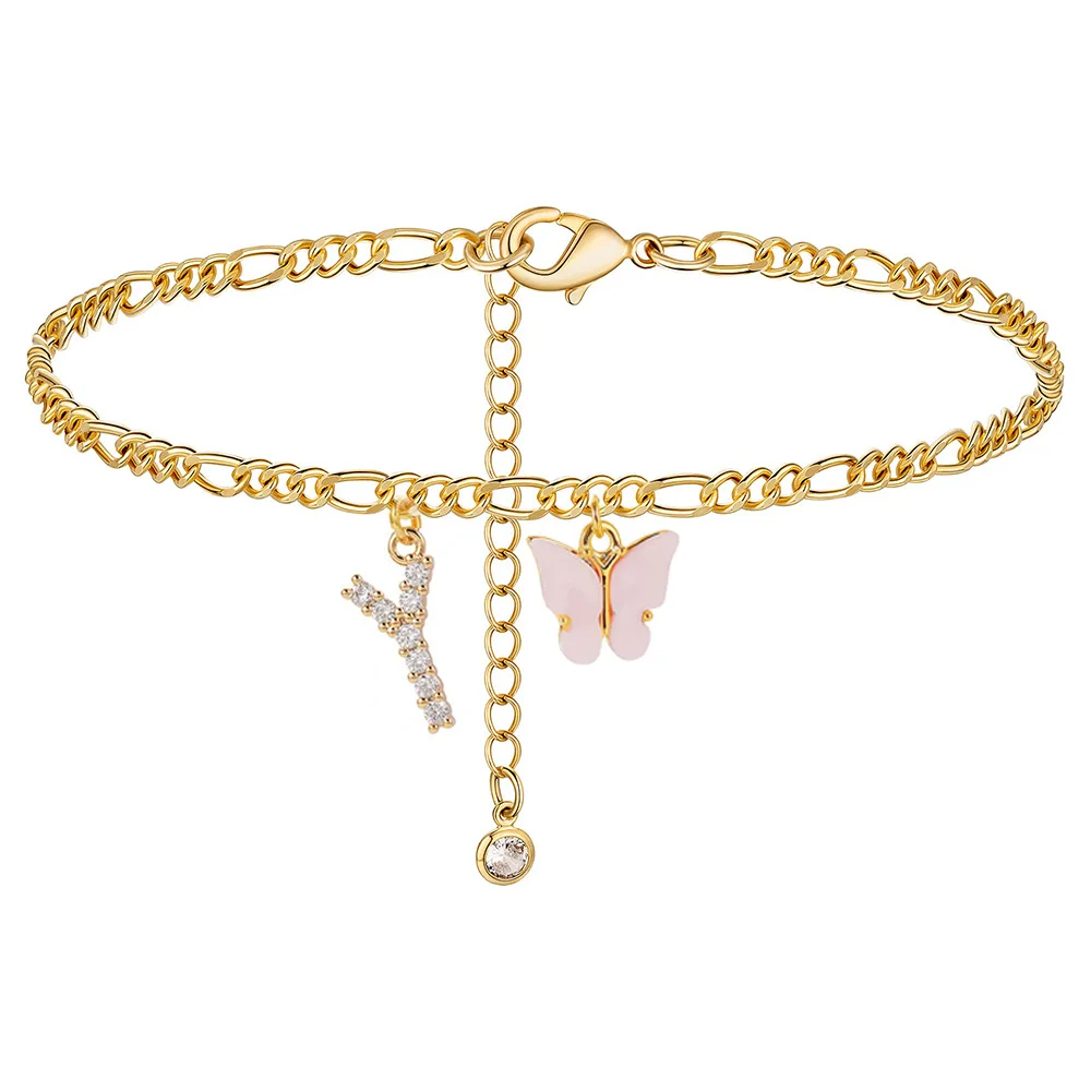 Initial Butterfly Anklet - Image 11