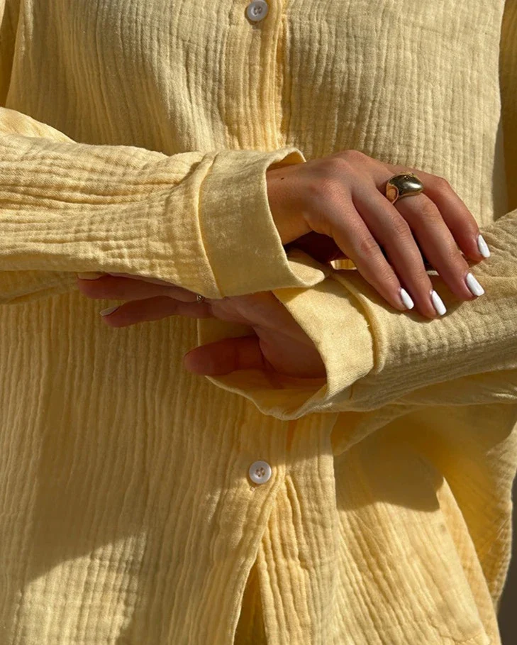 Summer Short Sets Long Sleeve Shirts - Image 3