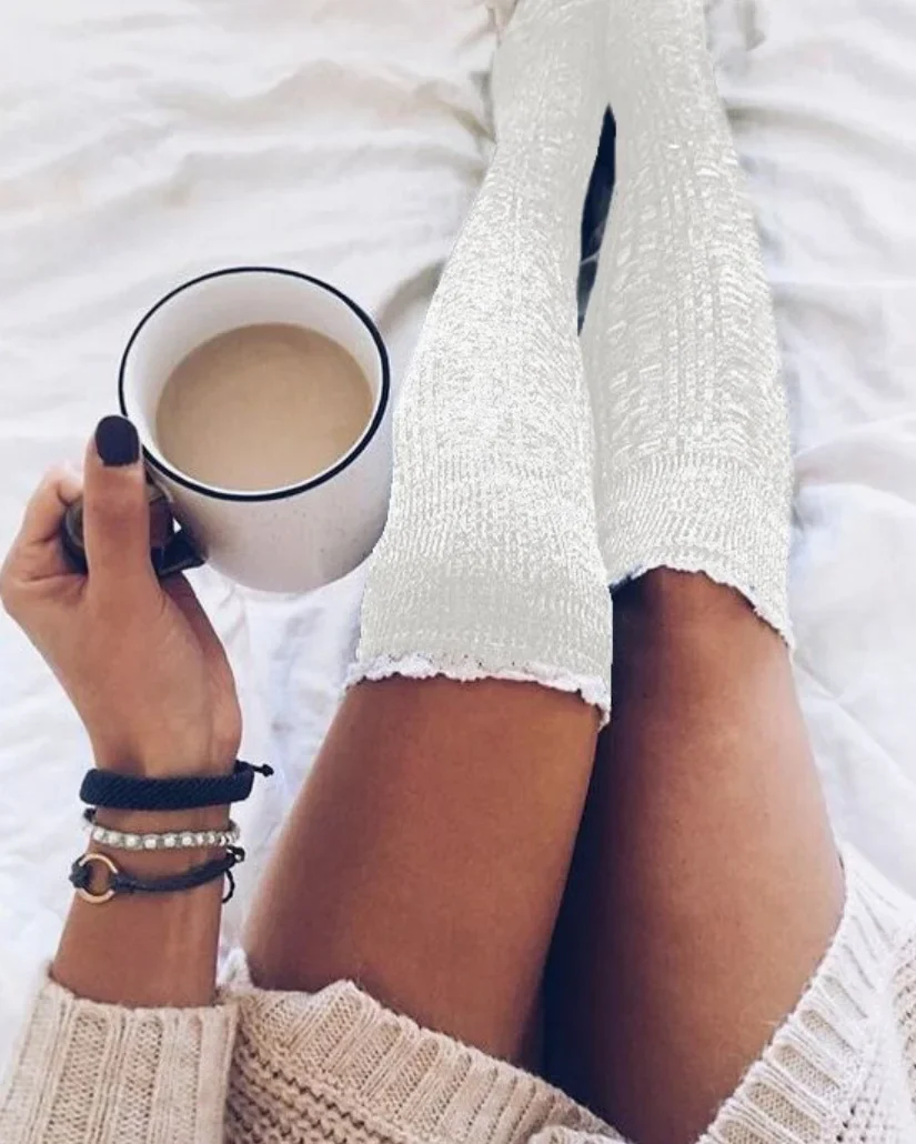 Thigh-High Lace Socks - Image 3